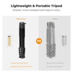 K&F Concept 75" Lightweight Tripod, Camera Compact Tripod with Remote - Image 2