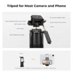 K&F Concept 75" Lightweight Tripod, Camera Compact Tripod with Remote - Image 3